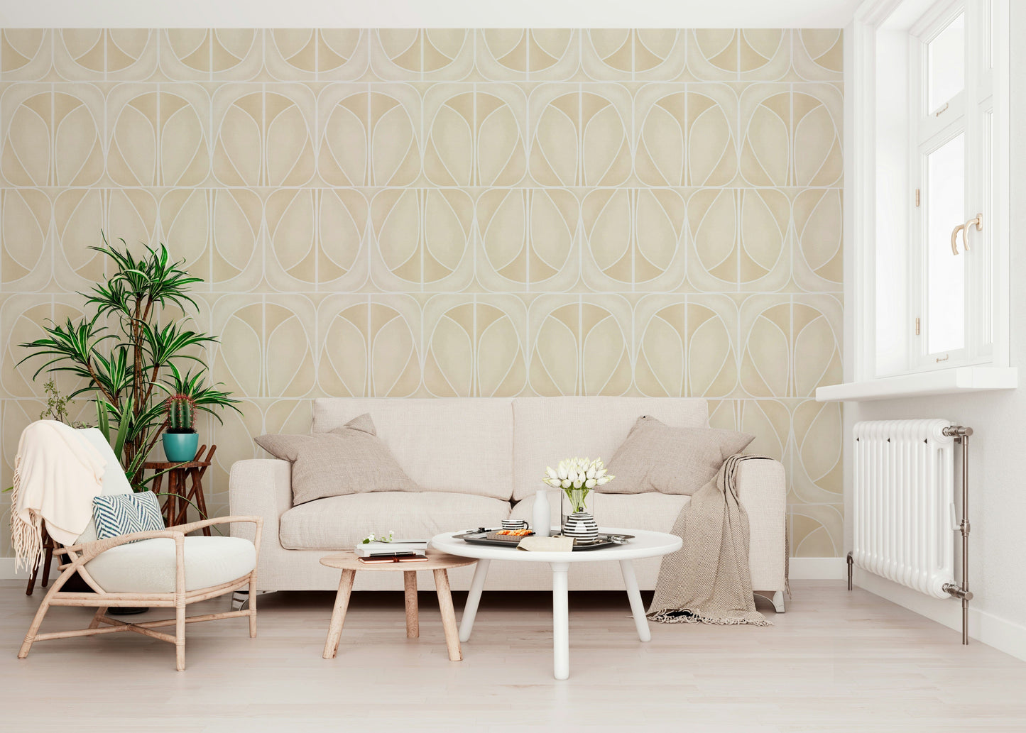 Elegant arched shapes on Sand Charm Softy Dèco Geometries