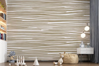 Sand Stripe Flow Wall Mural with a matte finish aesthetic
