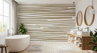 Sand Stripe Flow Wall Mural featuring soft desert inspired tones for bathroom