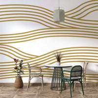 Smooth sand mural bringing the warmth of a beach setting indoors.

