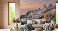 Santorini Sunset Wall Mural