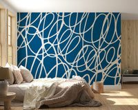 Sapphire Scribbles pattern adds a modern flair to your interior design.