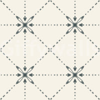 Sashiko Hana - Goshi - Latticed Flower Stitch Outer Space Wallpaper⁠