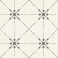 Sashiko Hana - Goshi - Latticed Flower Stitch Silhouette Wallpaper⁠