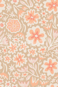 Floral wallpaper with a soft, harmonious feel.

