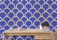 Scallop Purple Color Wallpaper for sophisticated decor