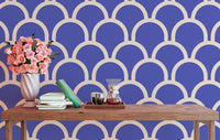 Scallop Purple Color Wallpaper with unique pattern