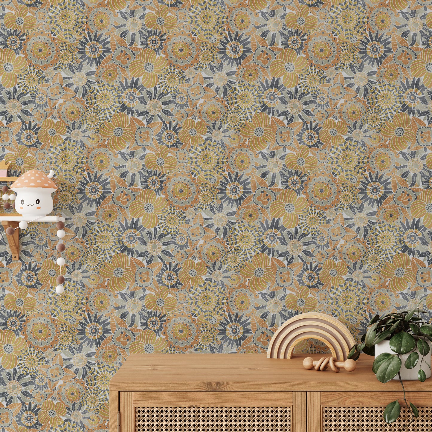 Scandinavian Flowers Wallpaper