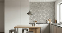 Nordic Folk Bird wallpaper, simple two-tone design.

