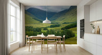 Green valley backdrop Scottish Highlands Vista large wall art