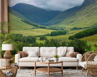 Home office wallpaper Scottish Highlands Vista immersive landscape