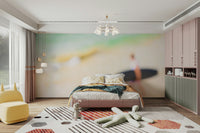 The wallpaper for walls being admired in a home.

