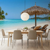 dining area serene seaside calm wallpaper with soft waves 