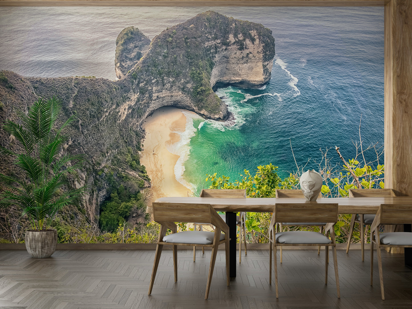 Wall mural of a peaceful, secluded beach retreat

