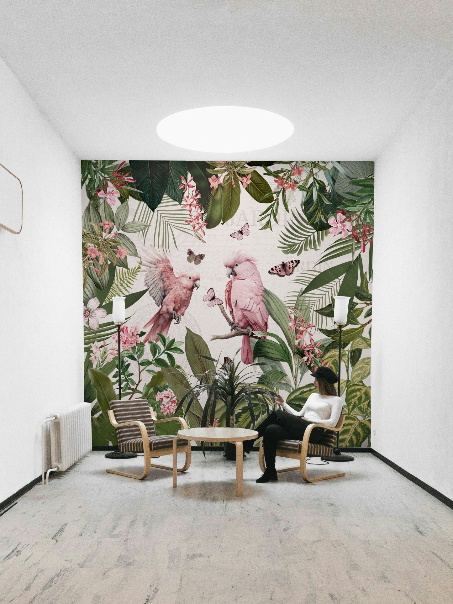 Detailed garden mural wallpaper

