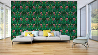Nature-themed secret garden wall covering

