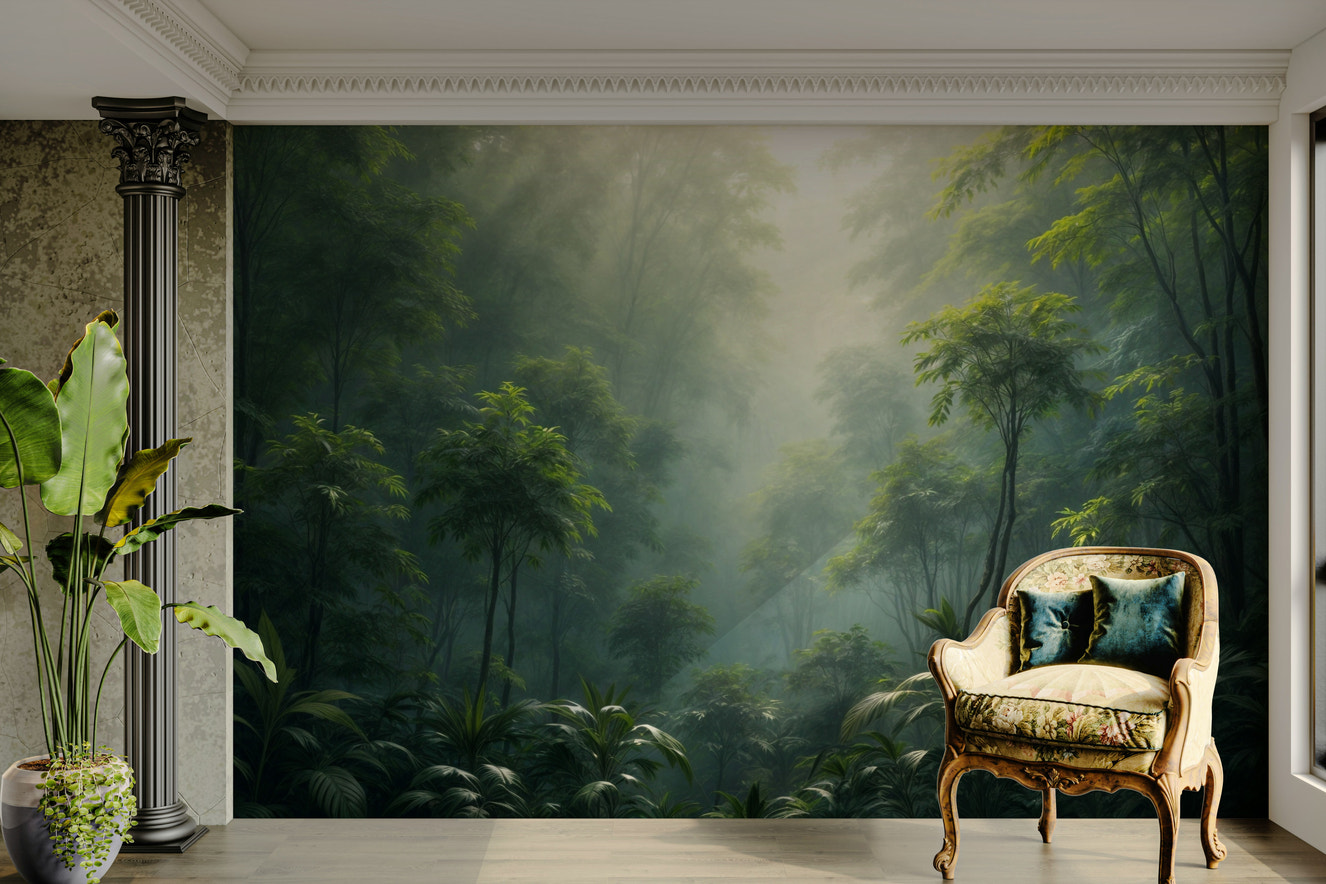 Secret forest wall covering design

