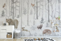 Enchanted Forest Fauna Mural - Giffywalls