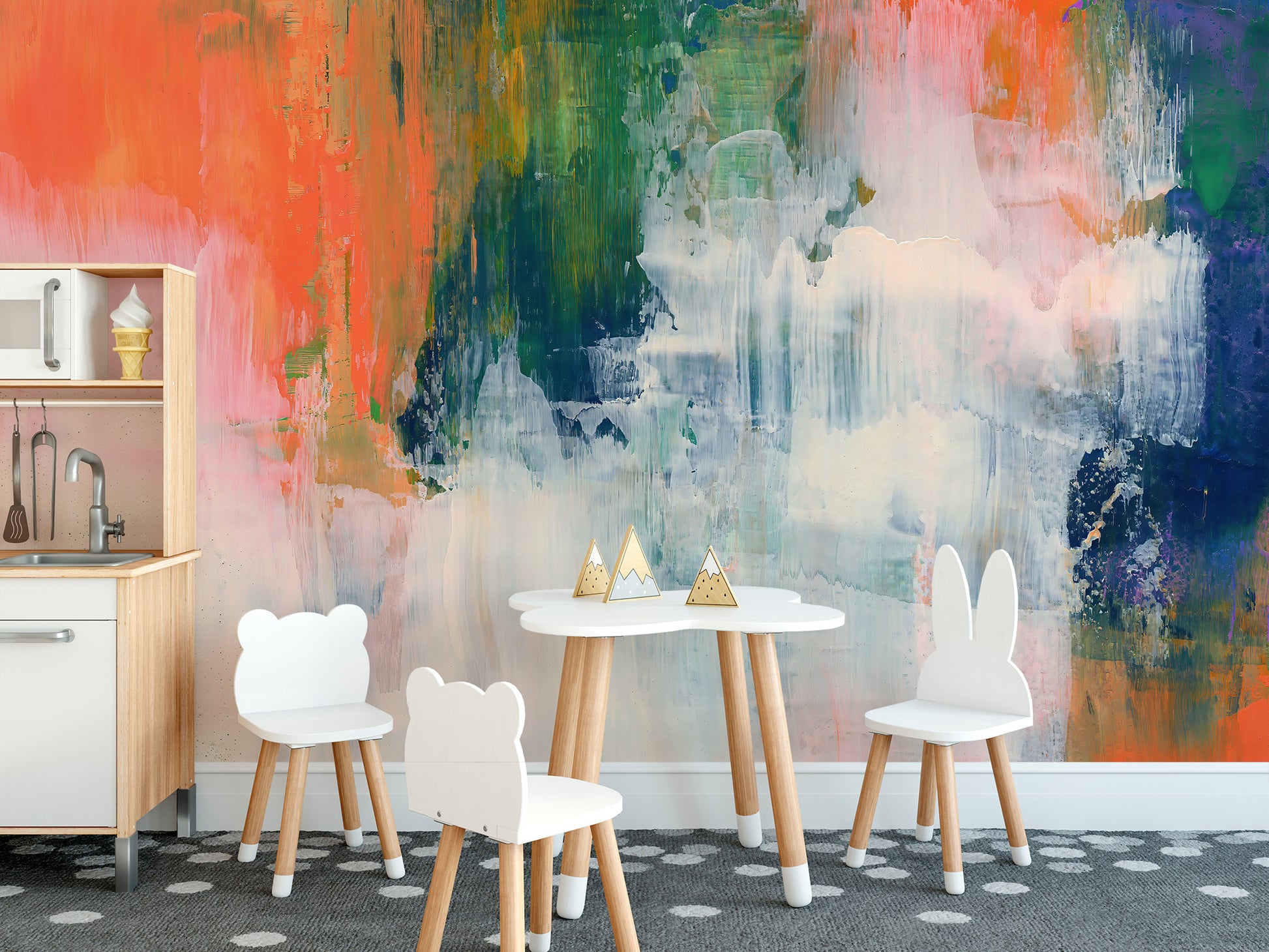 Abstract Brushstroke Wallpaper Mural - Giffywalls