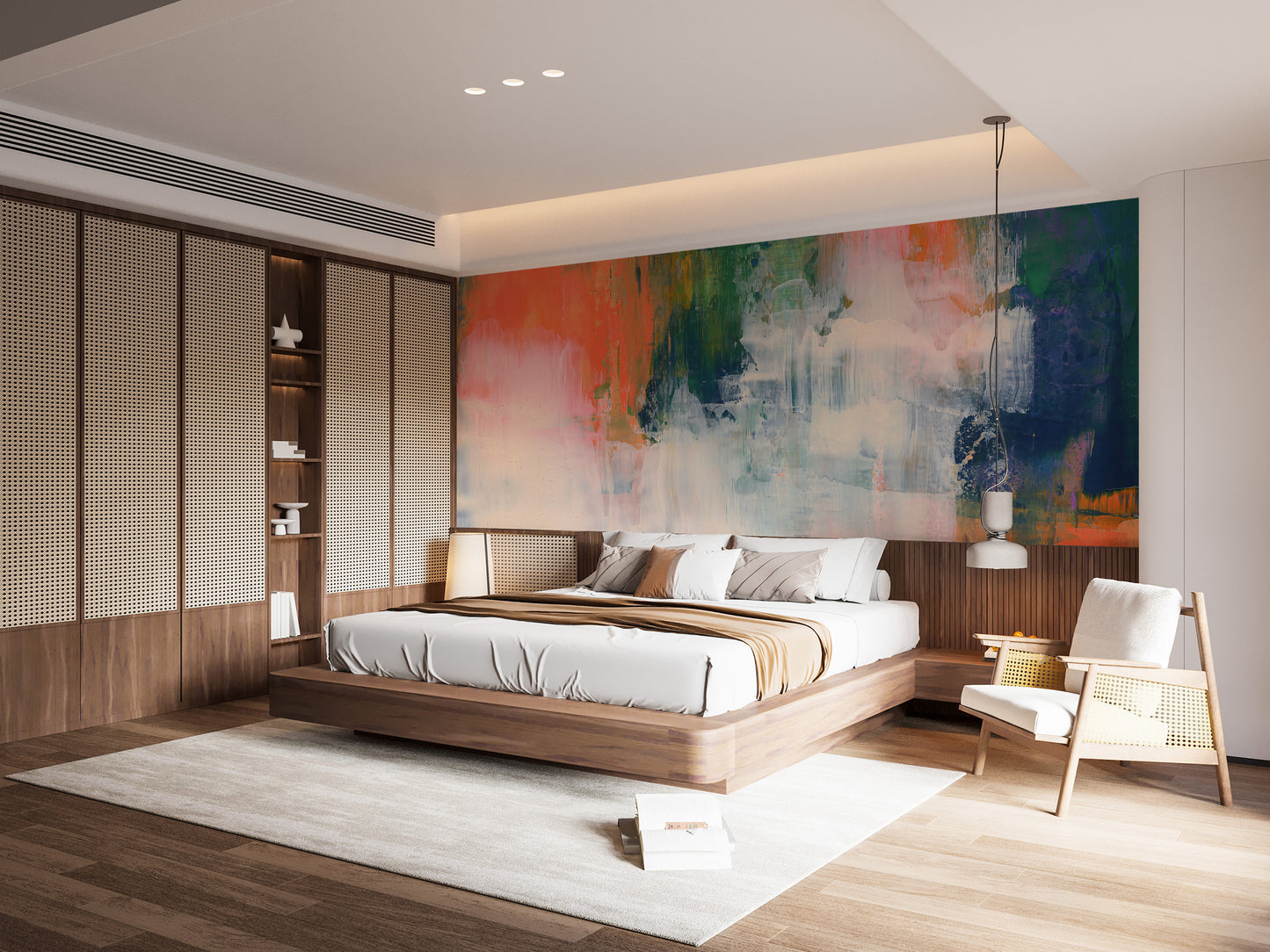 Abstract Brushstroke Wallpaper Mural - Giffywalls