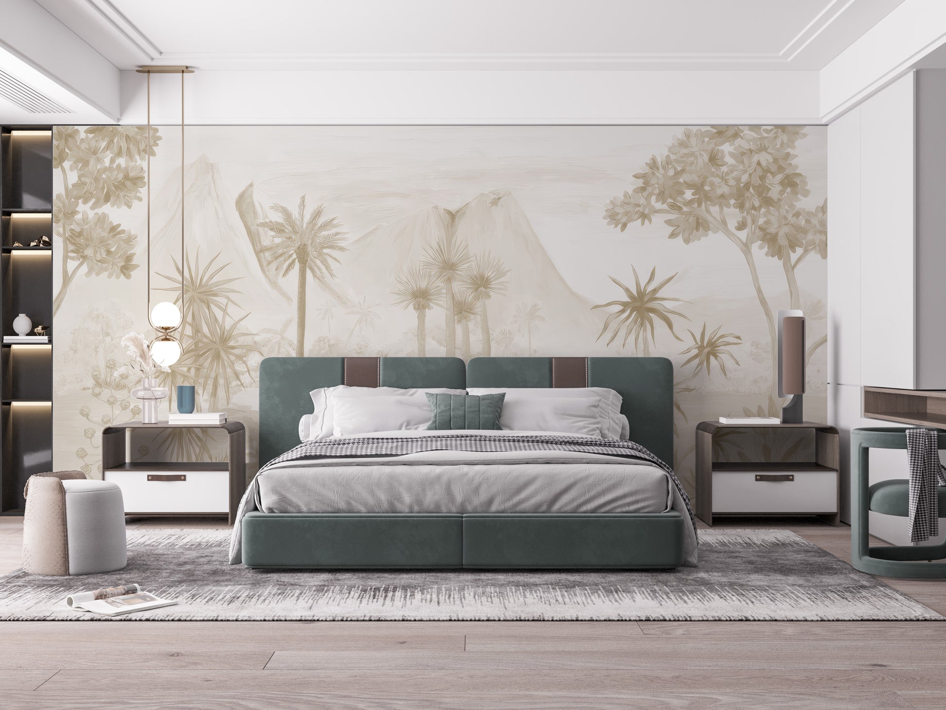 Sepia Forest Wallpaper Mural - Giffywalls