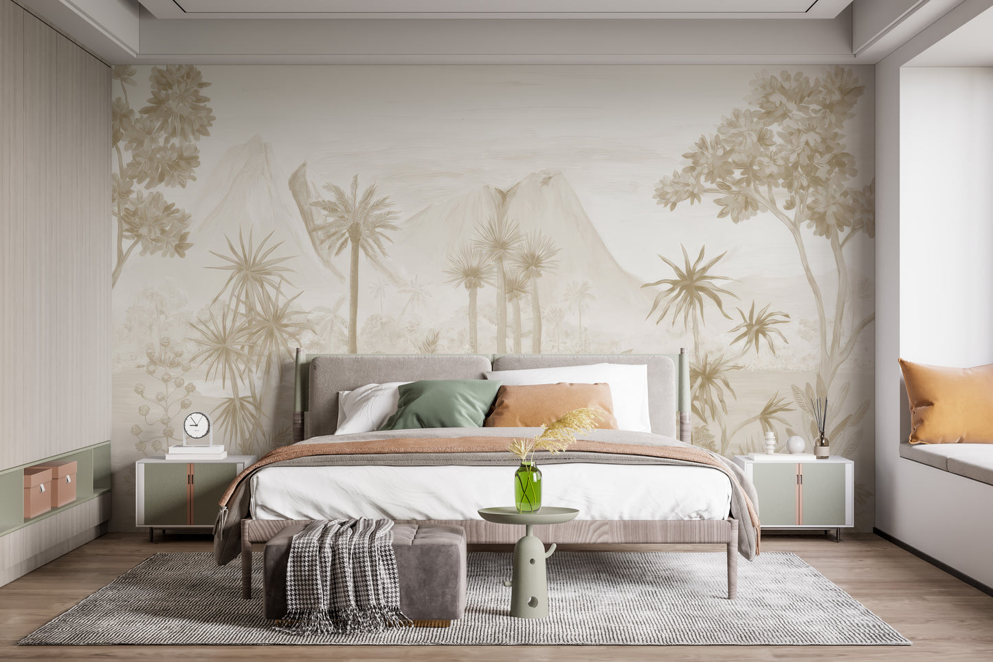 Sepia Forest Wallpaper Mural