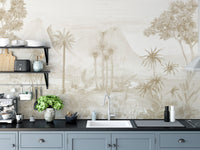 Sepia Forest Wallpaper for kitchen