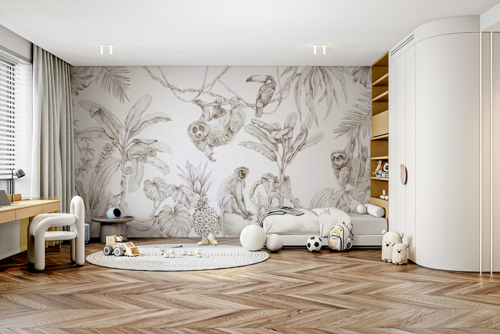 Vintage jungle wallpaper for walls

