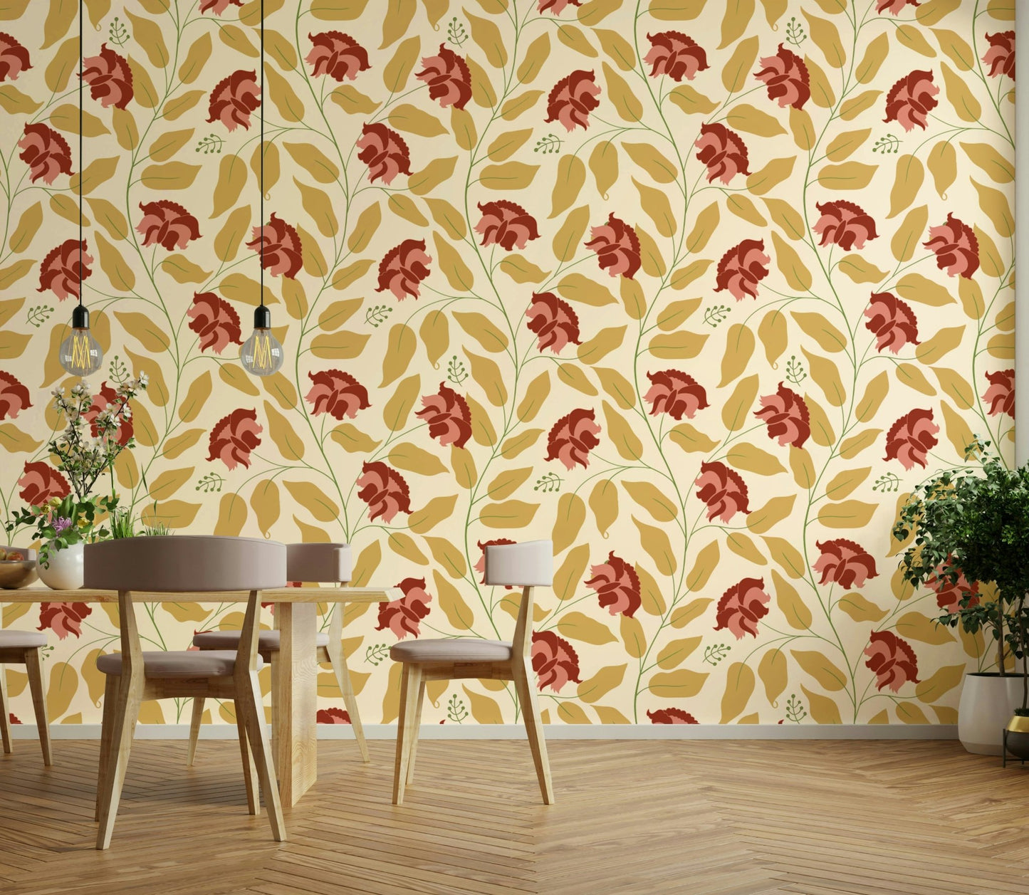 Features intricate and refined floral and botanical designs.
