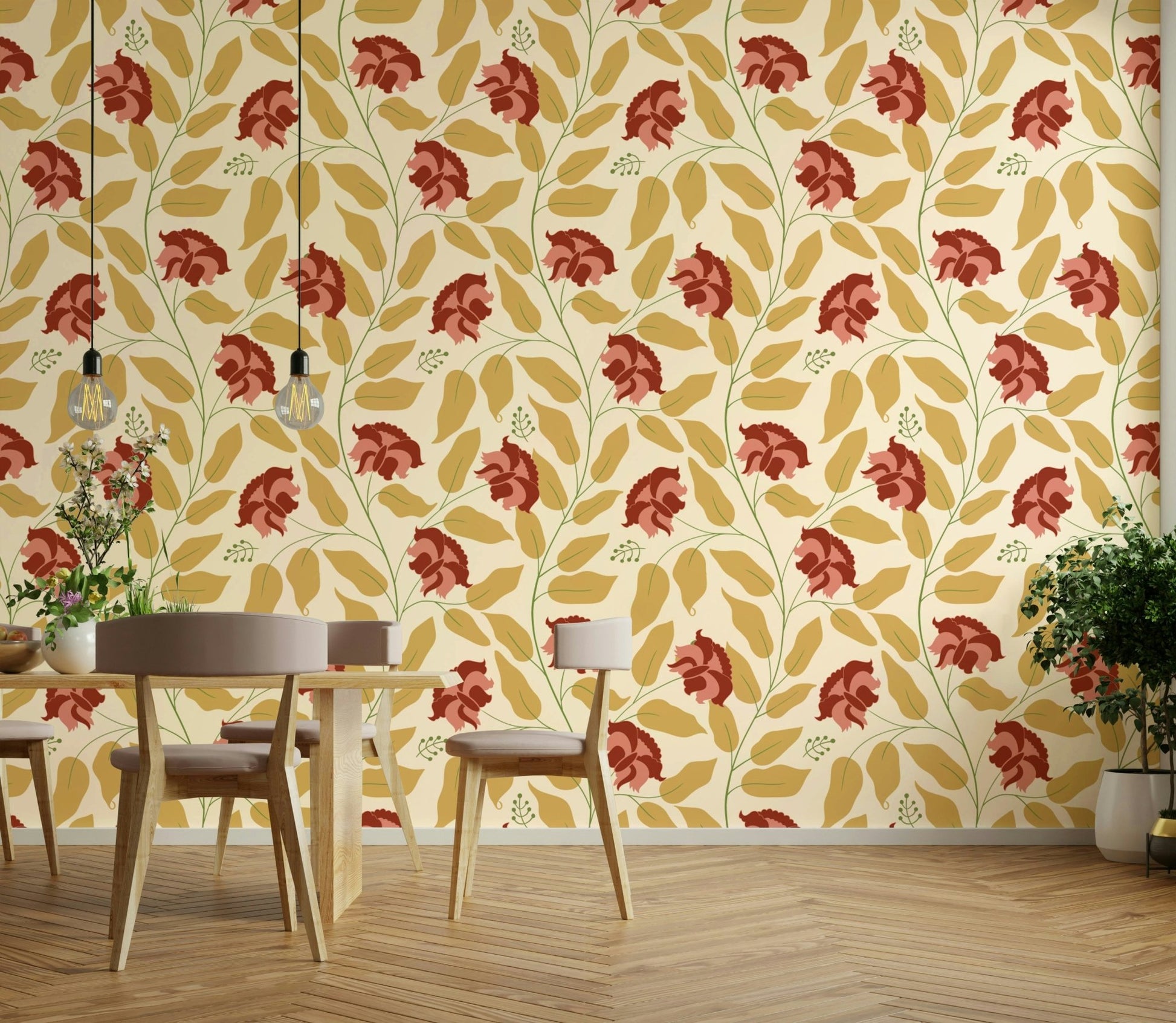 Features intricate and refined floral and botanical designs.
