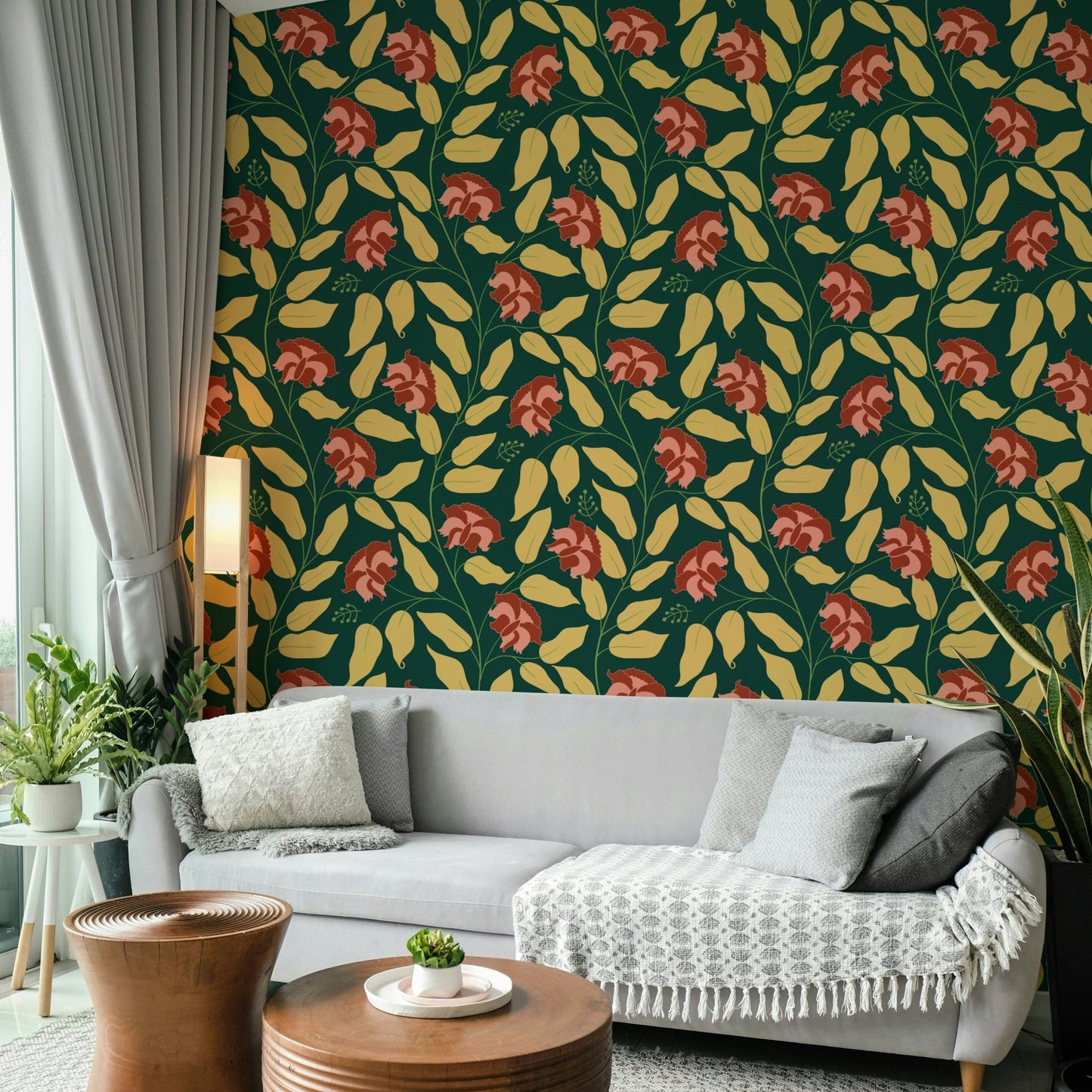 A captivating and enchanting floral wallpaper pattern.
