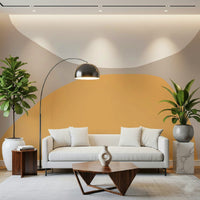 A calming abstract design wallpaper mural that defines a space.