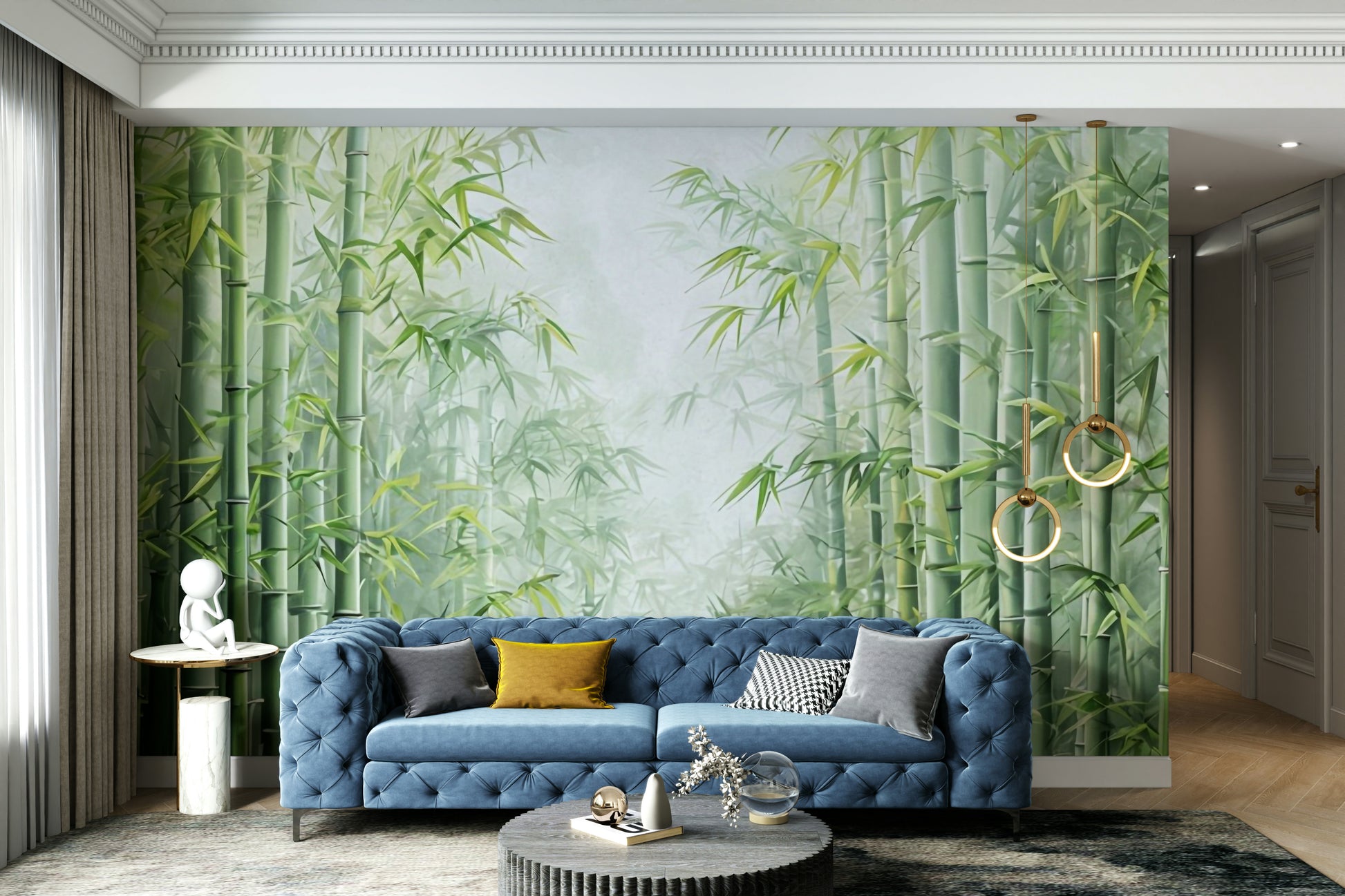 Peaceful bamboo wallpaper for walls with natural elegance

