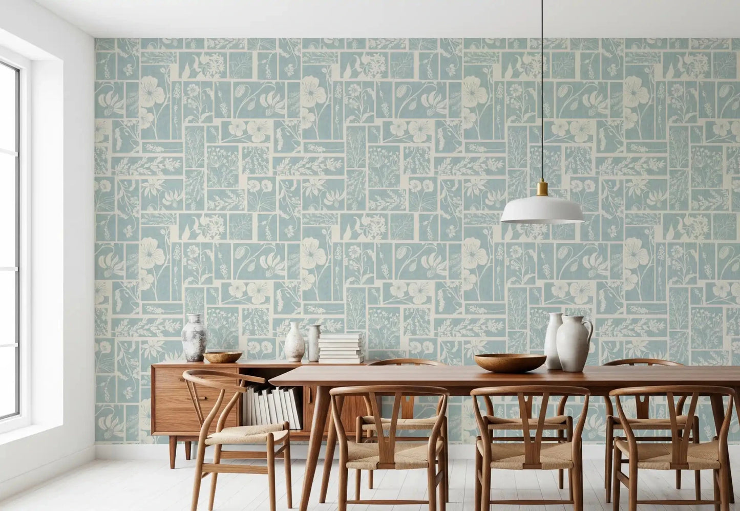 Rauhallinen kasvitieteellinen tilkkutäkkitapetti