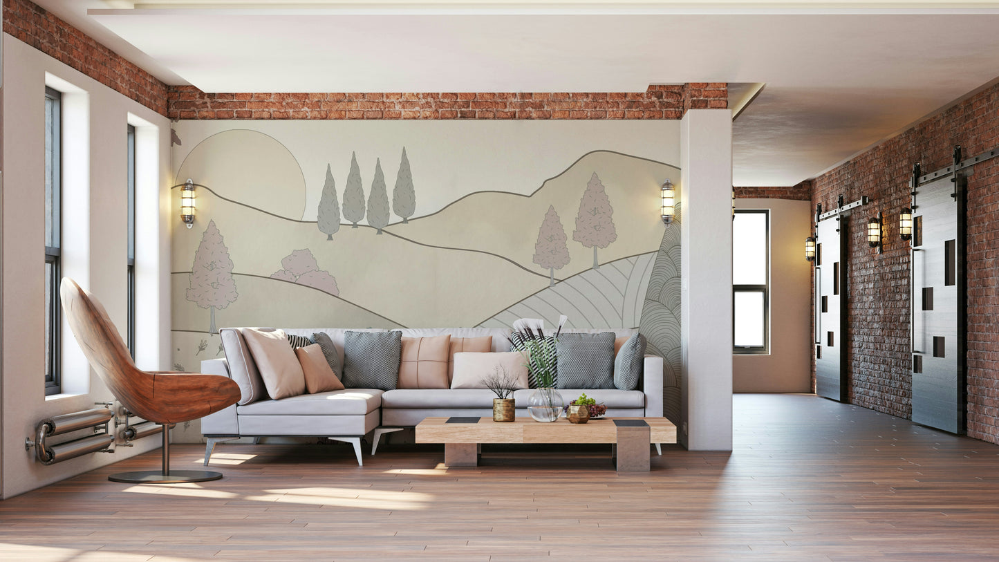 Fond d'écran de campagne de campagne serein