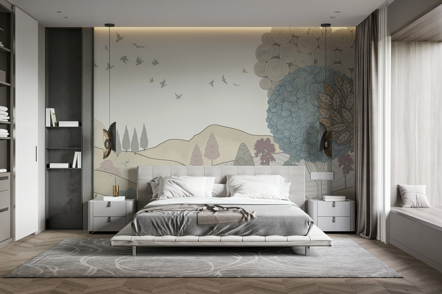 Fond d'écran de campagne de campagne serein