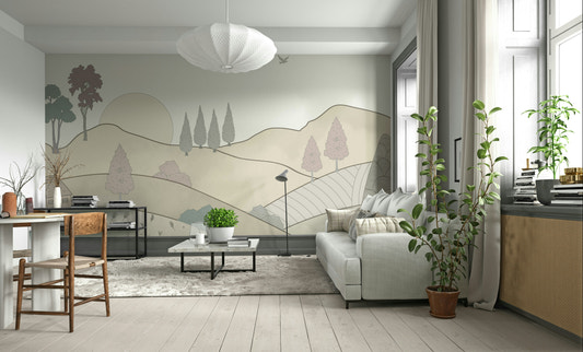 Serene Countryside Dreamscape Wallpaper