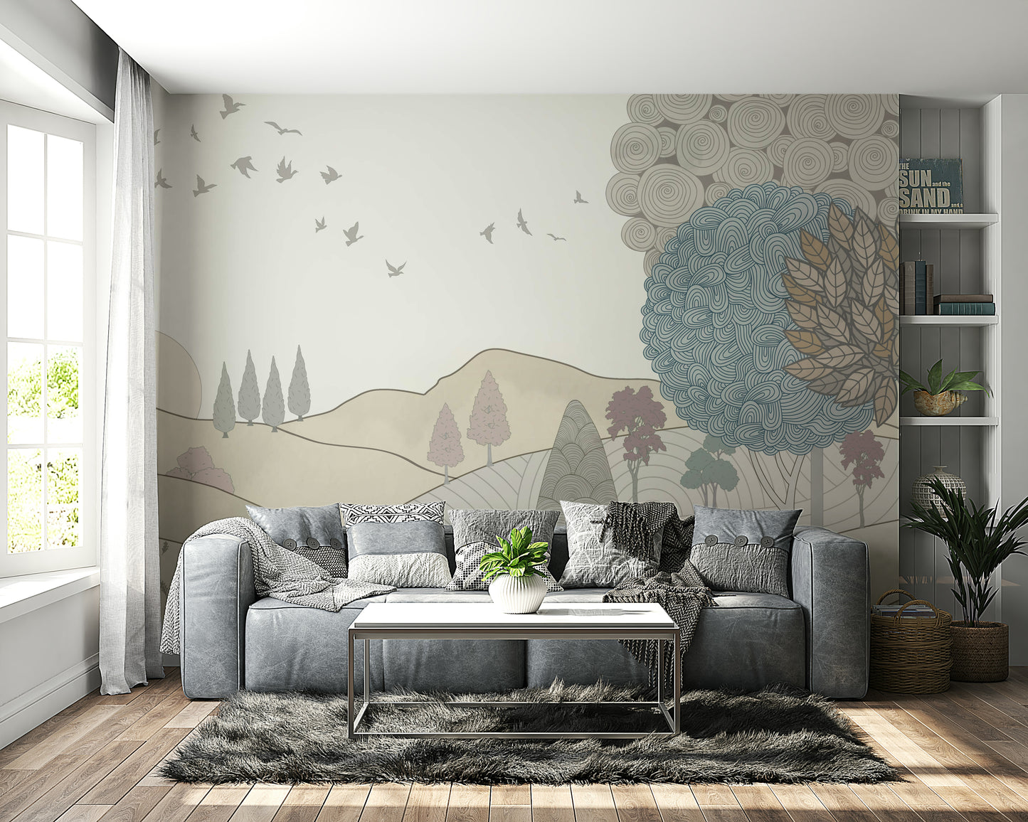 Fond d'écran de campagne de campagne serein