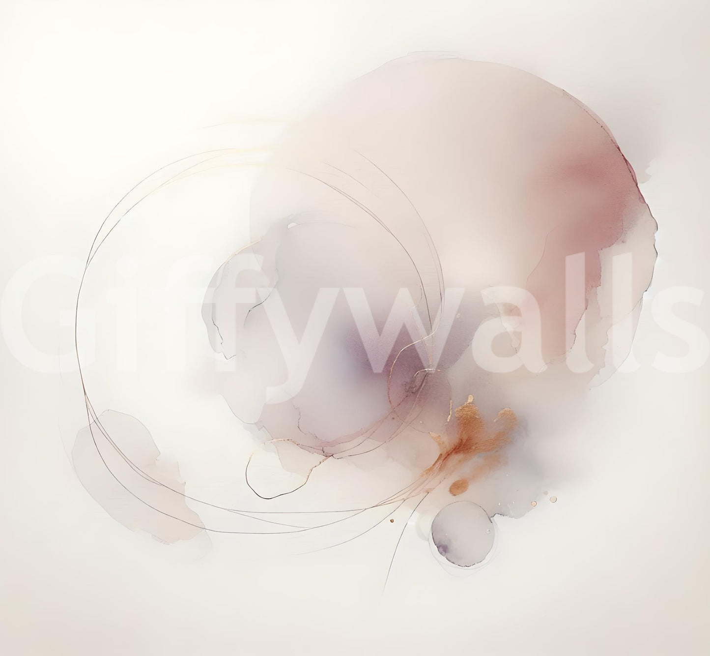 Flowing blue pattern wallpaper for a sophisticated dining area.