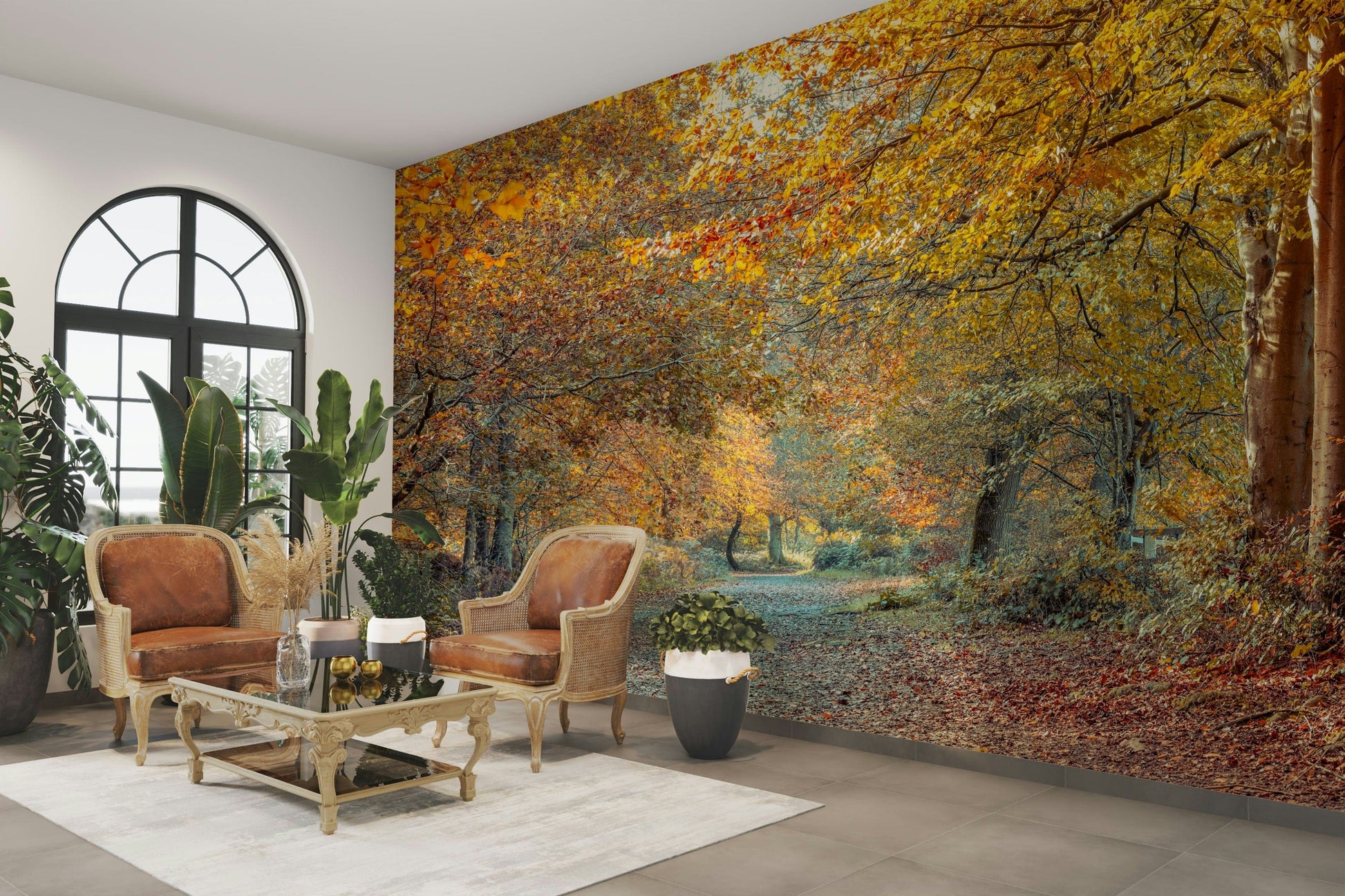 Serene Fall peaceful wall mural

