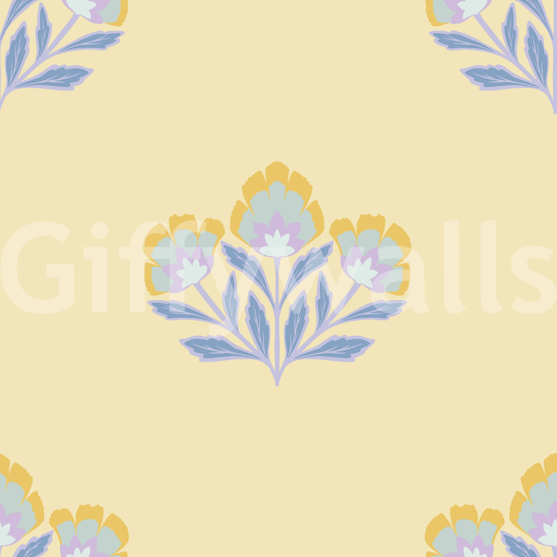 Lovely Serene Flora wallpaper for walls, exquisite bloom illustration.