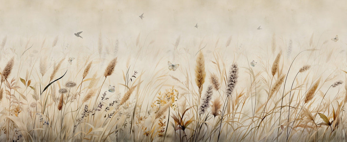 穏やかな草原の蝶の壁紙壁画 in your room — zoomed