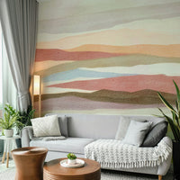 Peaceful horizon wall art in muted natural shades

