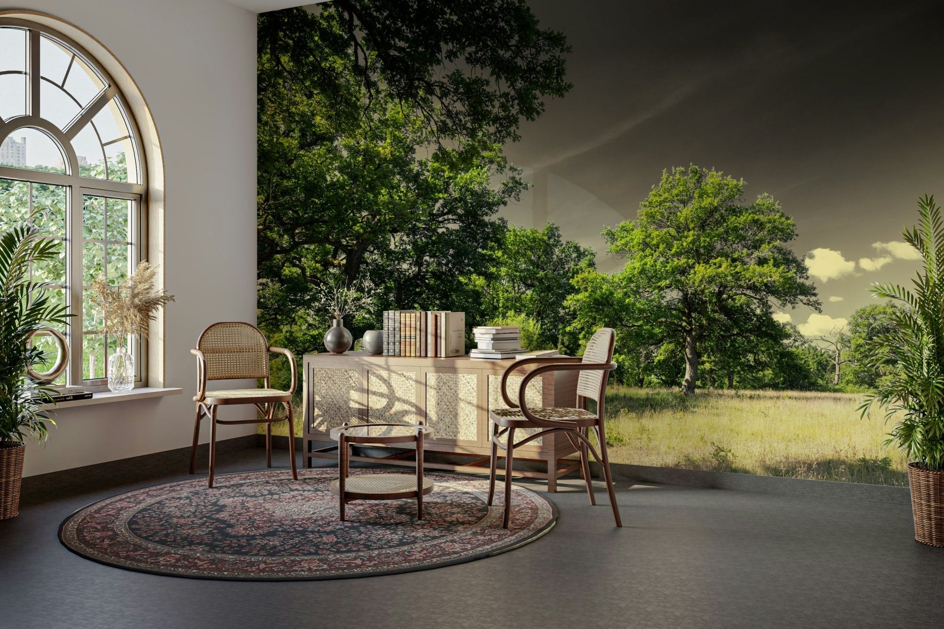 Bold sky and trees wall art
