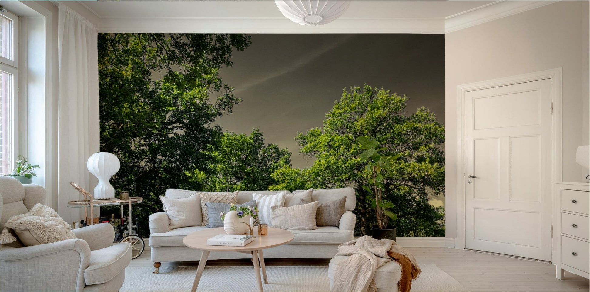 Peaceful forest scene wallpaper
