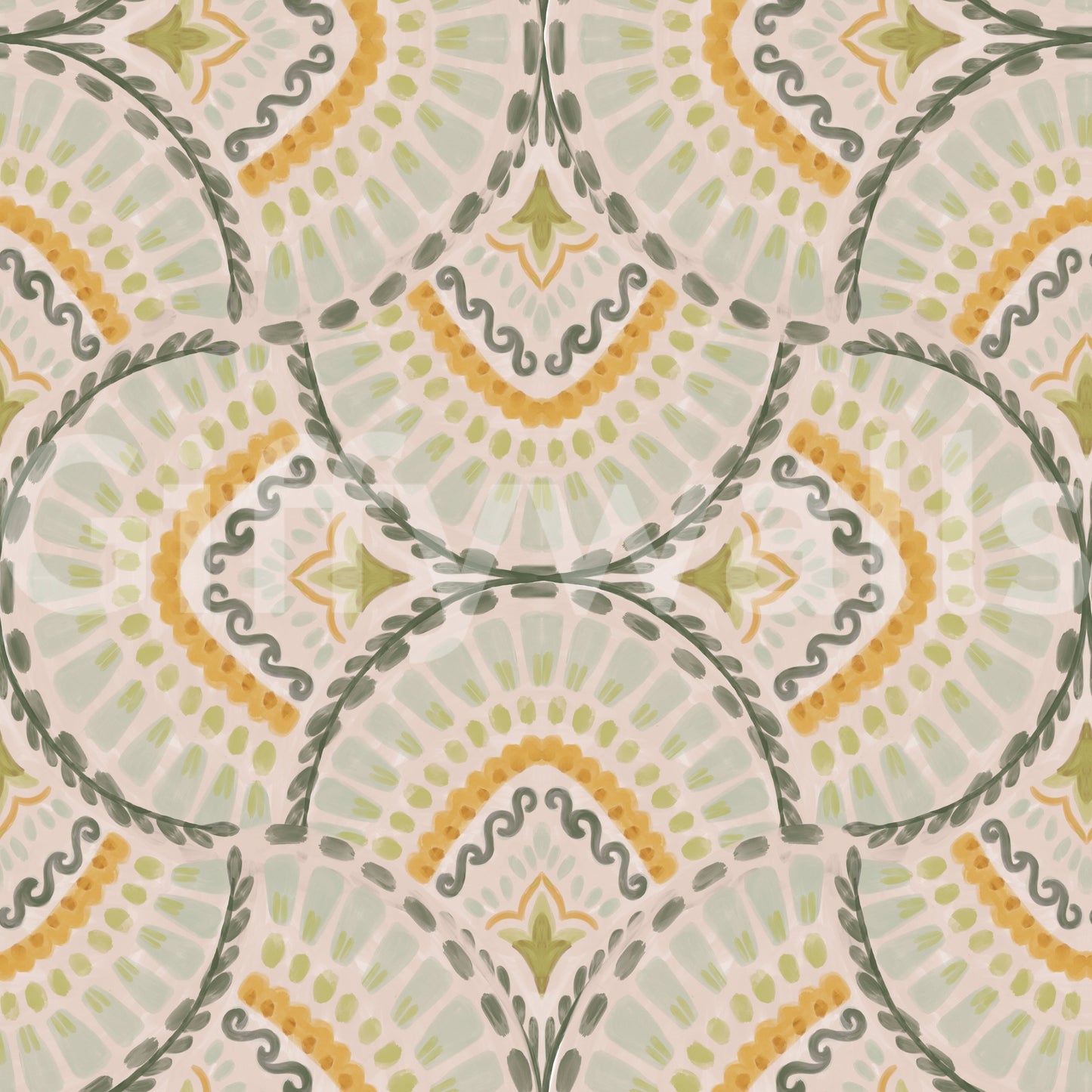 Fredfyldt mandala drømme tapet⁠