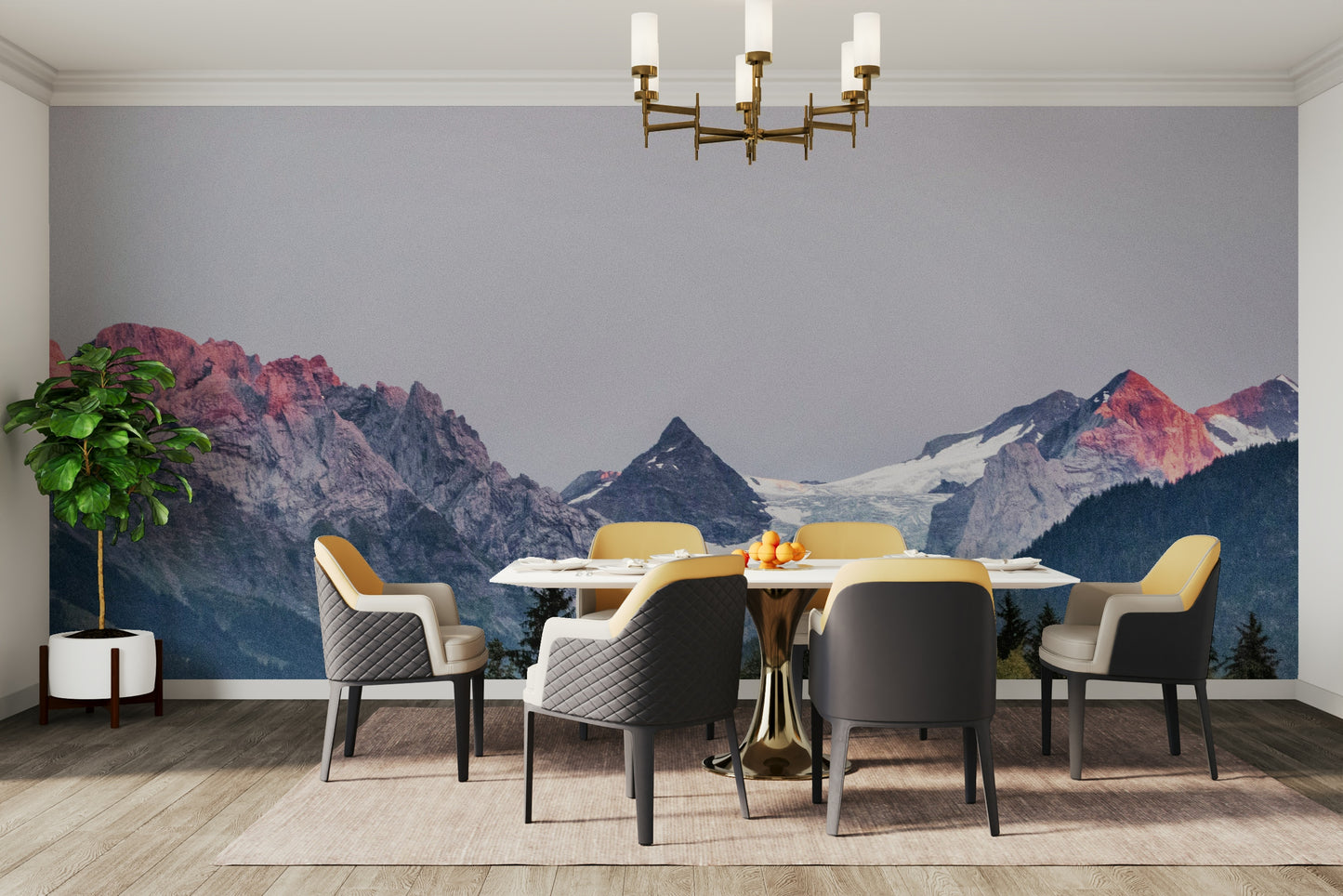 穏やかな山の威厳