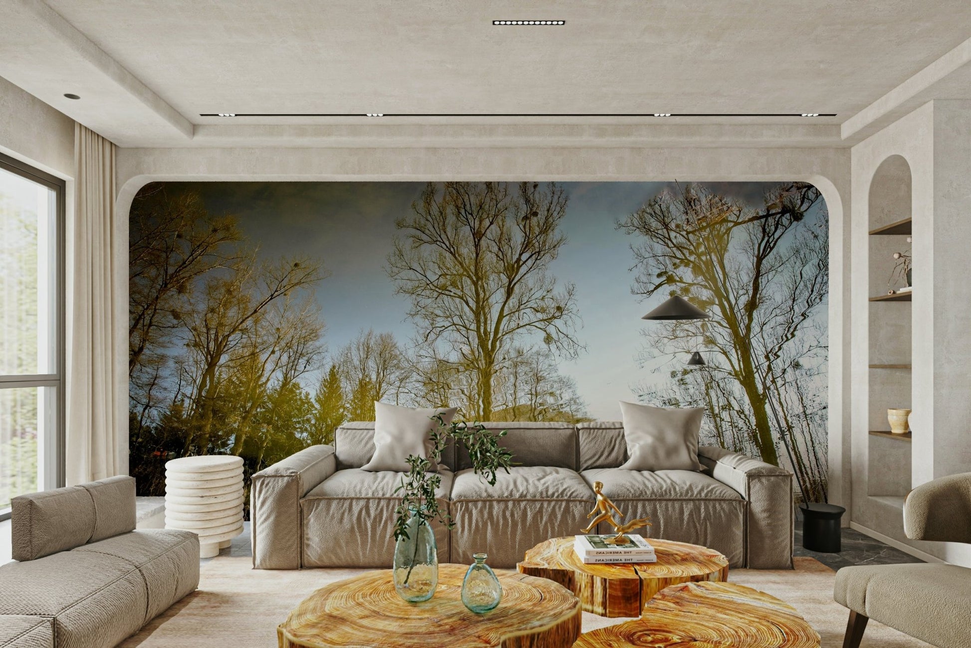 Balanced landscape mural wallpaper
