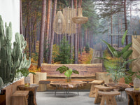 Serene Road Through Autumn Splendor Wall Mural