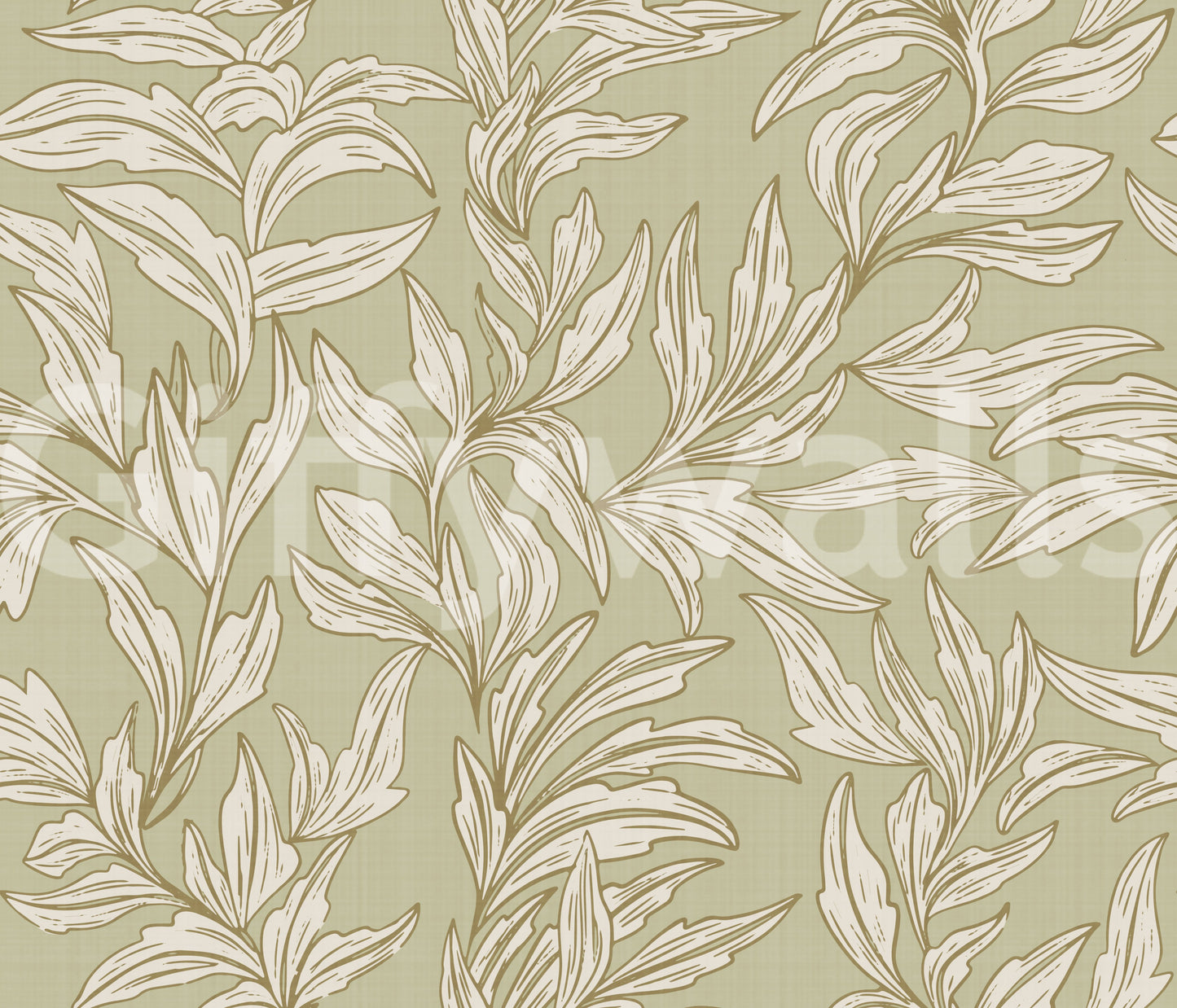 Serene Sage Botanical Wallpaper⁠